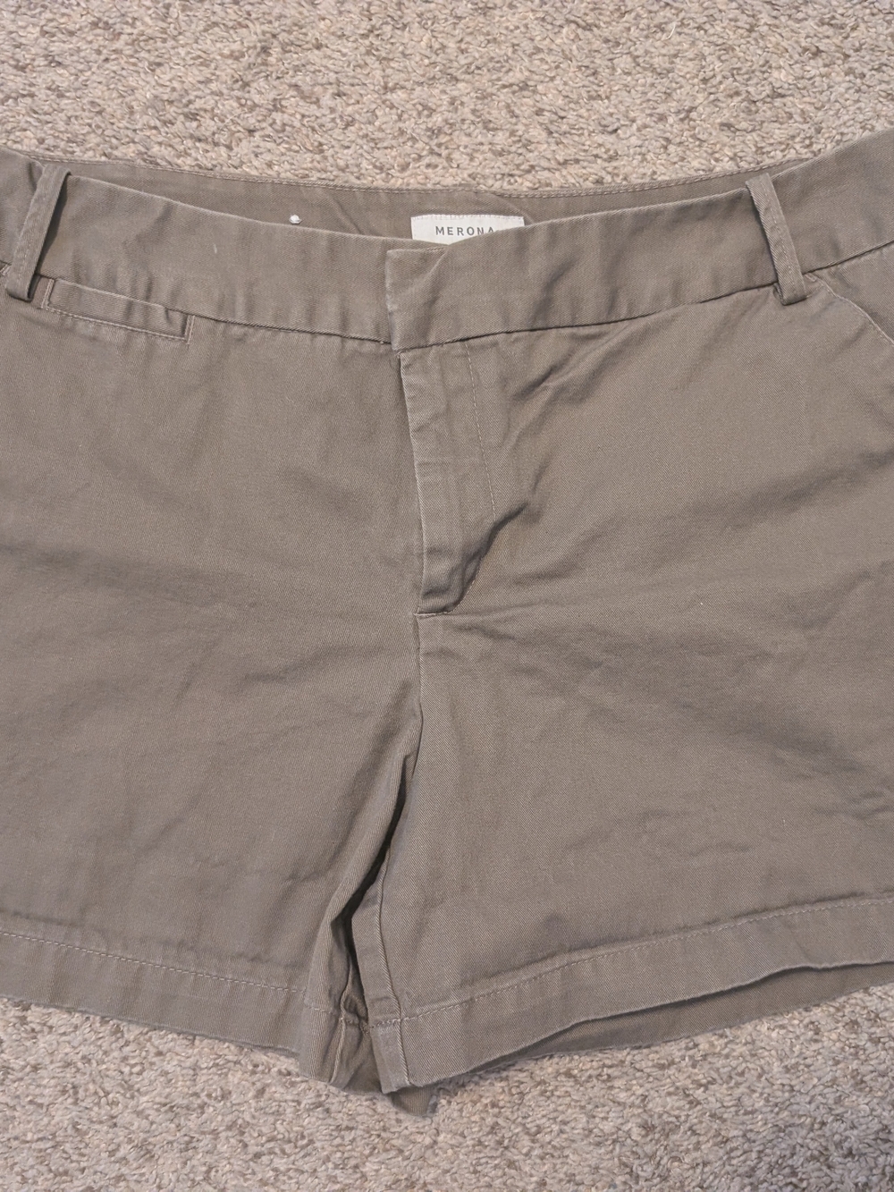 Merona Olive/Taupe Women's Chino Bermuda Shorts
